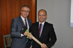 CSU Landratskandidat Alfred Scheidler mit Bürgermeister und Tirschenreuths CSU Ortsvorsitzenden Franz Stahl