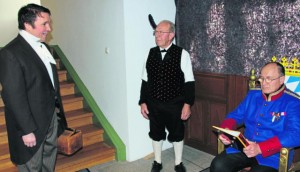 Schauspieler des "Modernen Theaters" spielten den Besuch von Johann Andreas Schmeller beim Bayerischen König Ludwig